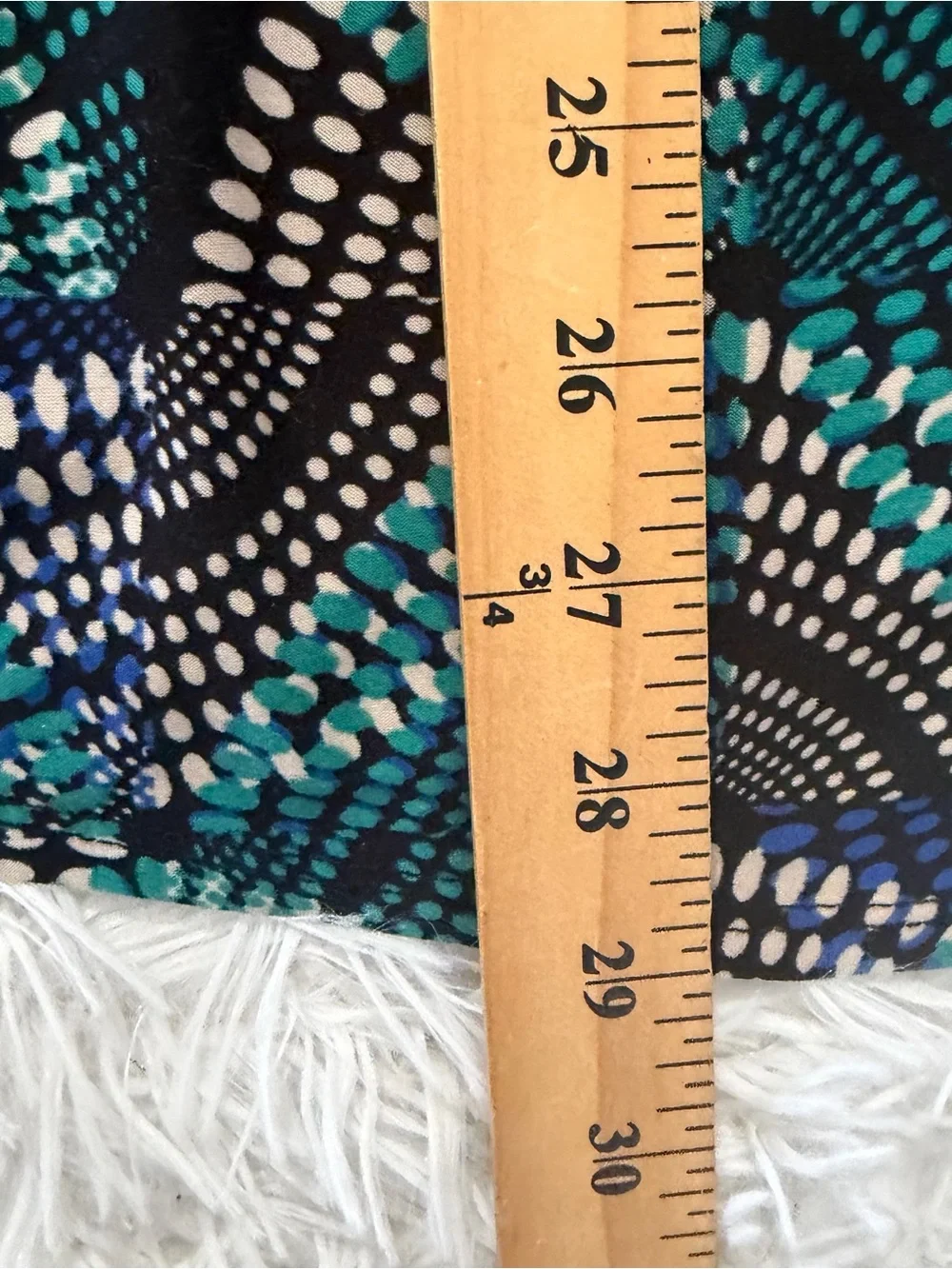 Cocomo Womens 2X Top 3/4 Sleeve Turquoise Geometric V Neck Print Office Casual